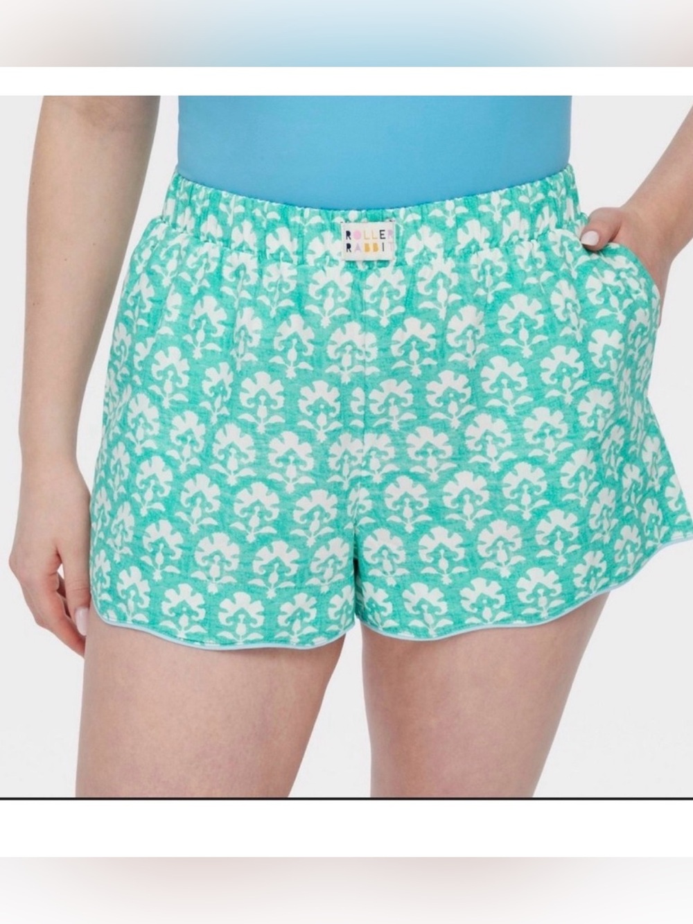 Roller Rabbit x Target Green Floral Print Pull-On Boxer Shorts Size M NWT